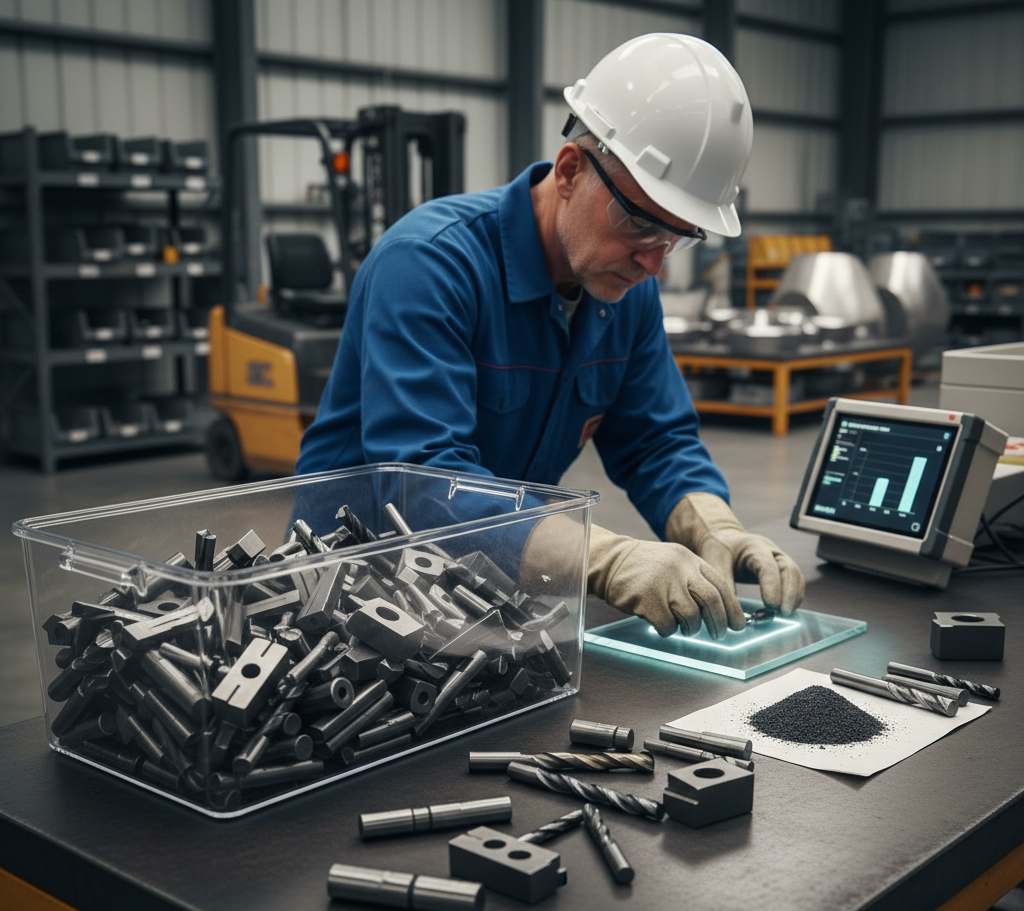 Carbide being recycled